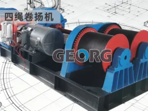4JM-10T  四出绳专用卷扬机