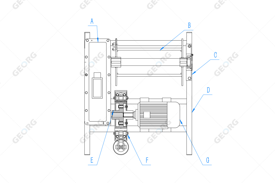 2吨电动卷扬机 JM-2T型-普通常规款-卷扬机非标定制找GEORG-乔格机械设计制造（上海）有限公司