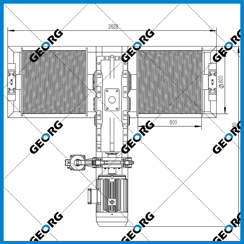 双吊点卷扬机，双卷筒卷扬机-垂直轴型A-卷扬机非标定制找GEORG-乔格机械设计制造（上海）有限公司