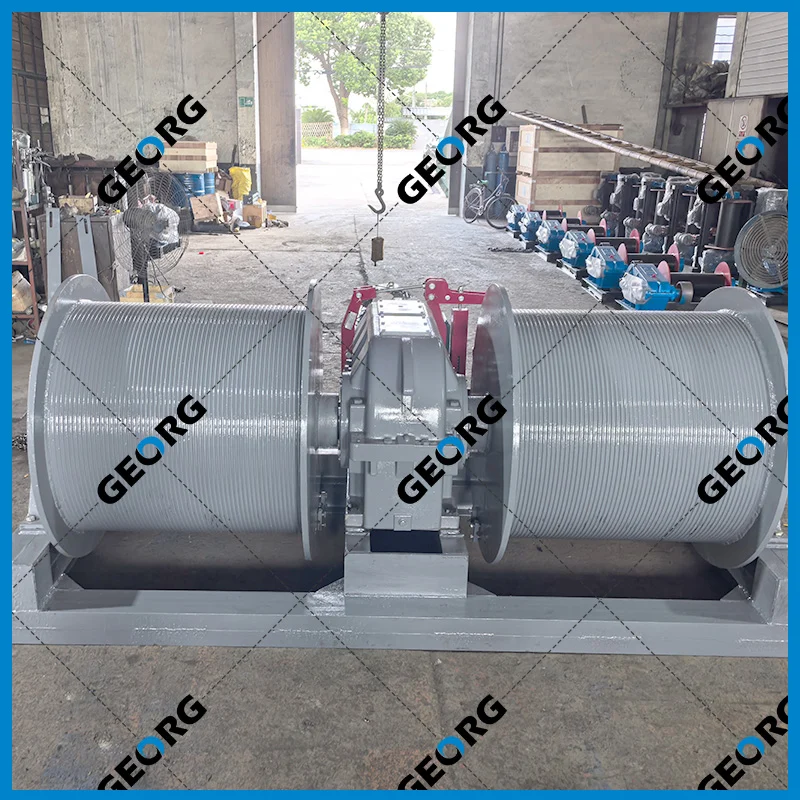 双吊点卷扬机，双卷筒卷扬机-垂直轴型A-卷扬机非标定制找GEORG-乔格机械设计制造（上海）有限公司