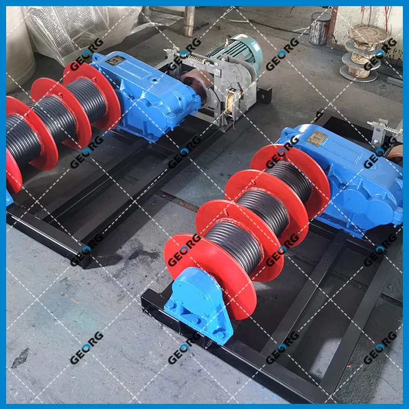 双吊点卷扬机，双卷筒卷扬机-平行轴型A-卷扬机非标定制找GEORG-乔格机械设计制造（上海）有限公司