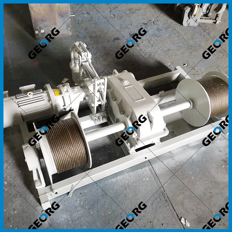 双吊点卷扬机，双卷筒卷扬机-平行轴型B-卷扬机非标定制找GEORG-乔格机械设计制造（上海）有限公司