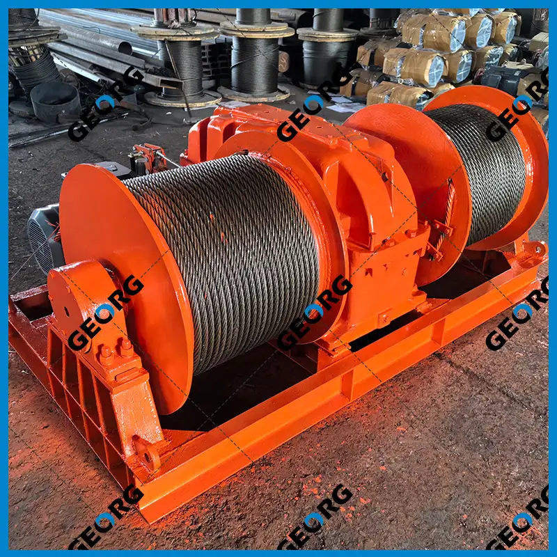 双吊点卷扬机，双卷筒卷扬机-平行轴型B-卷扬机非标定制找GEORG-乔格机械设计制造（上海）有限公司