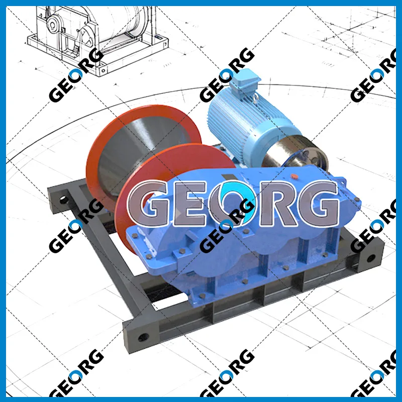 YJS往复式水平牵引卷扬机C 单筒-卷扬机非标定制找GEORG-乔格机械设计制造（上海）有限公司